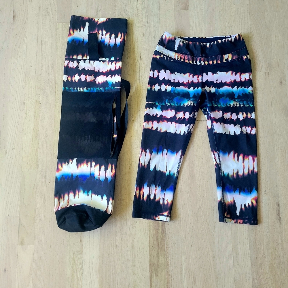 Lucy Cropped Leggings and Yoga Mat Bag
